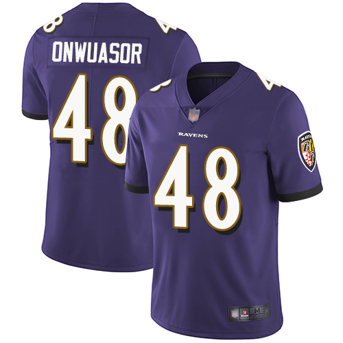 Baltimore Ravens Limited Purple Men Patrick Onwuasor Home Jersey NFL Football #48 Vapor Untouchable->youth nfl jersey->Youth Jersey